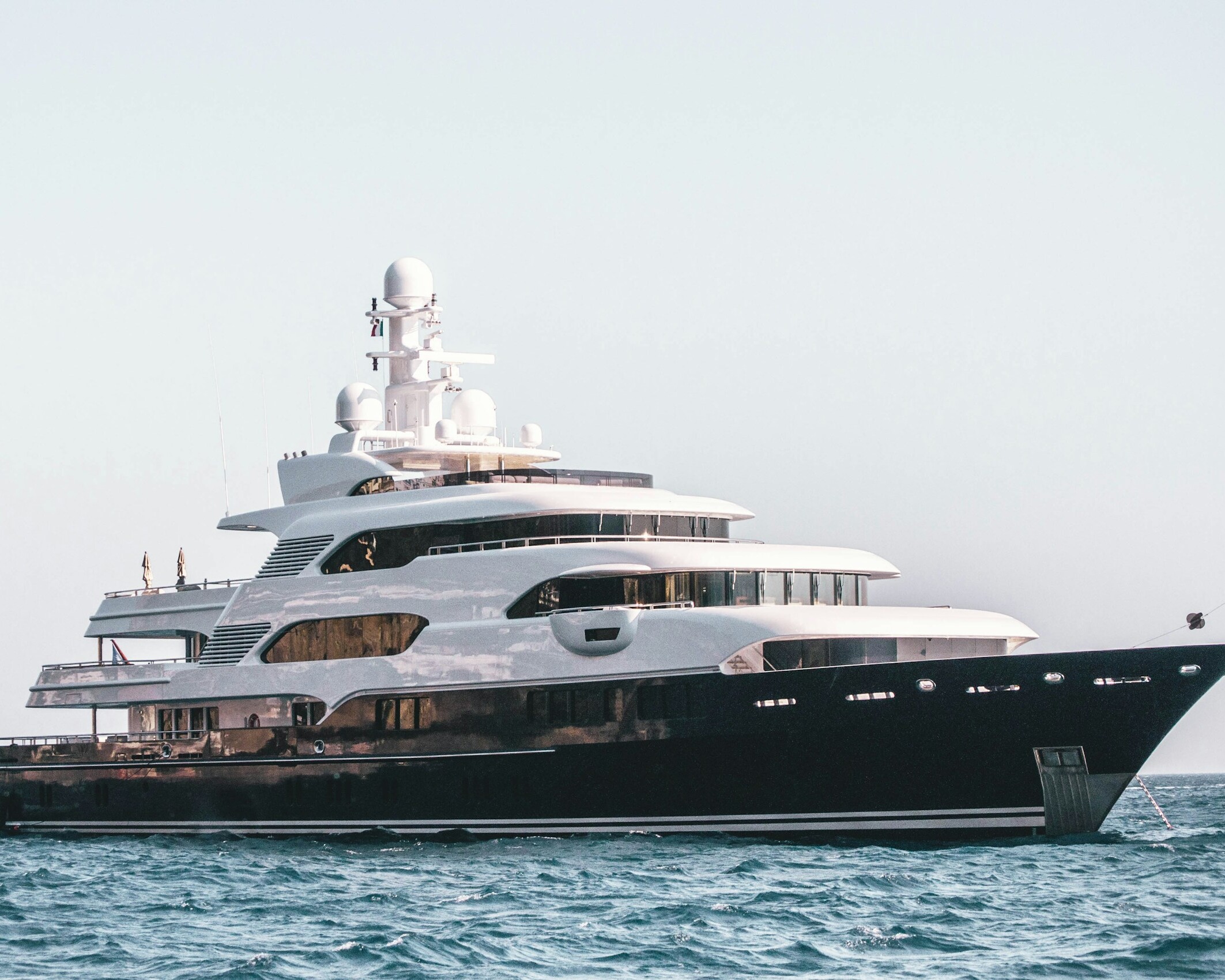 white and black cruise ship